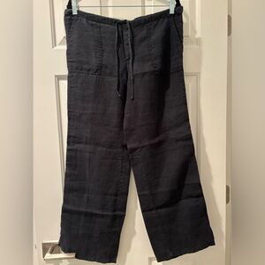 London Jean 100% linen black pants - 8